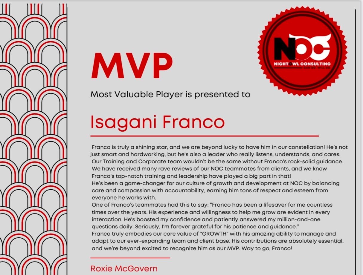 MVP as VP of Operations